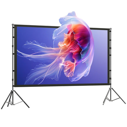 Ecran de proiector de 100" cu suport, 4K/8K, raport 16:9