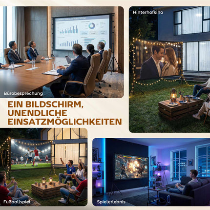 Ecran de proiector de 100" cu suport, 4K/8K, raport 16:9