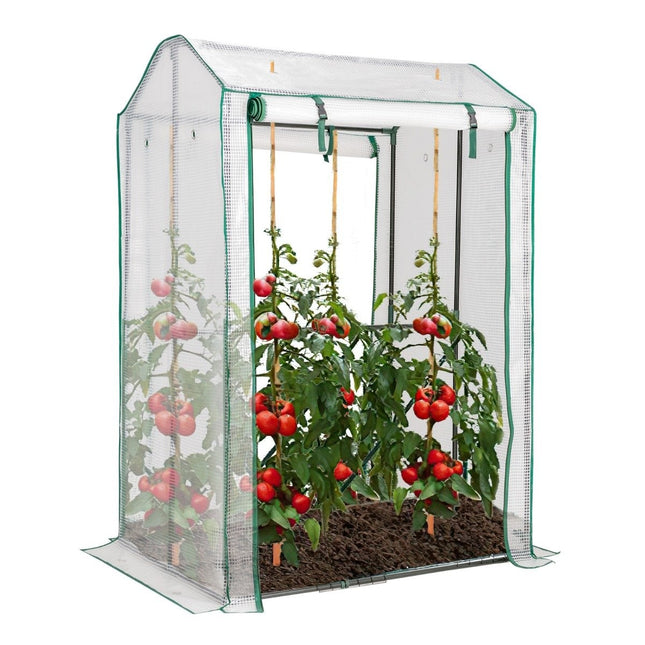 100 x 81 x 150 cm sera de exterior sera de gradina cu 2 usi rulante