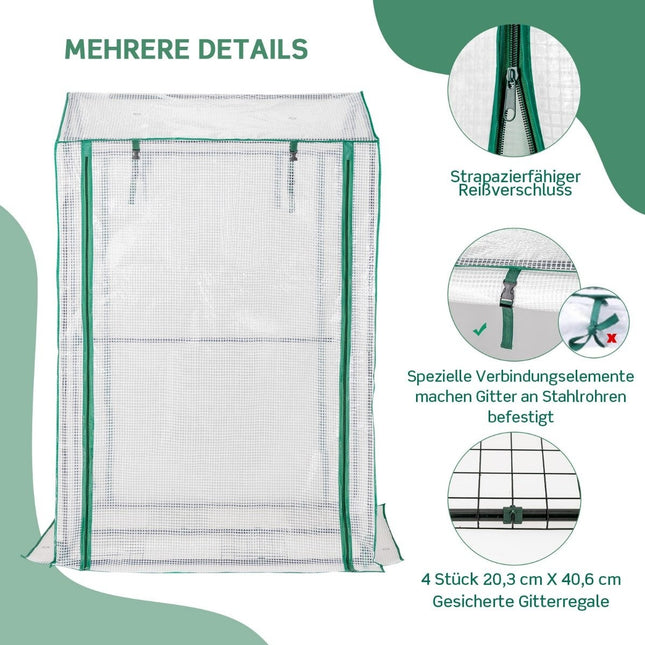100 x 81 x 150 cm sera de exterior sera de gradina cu 2 usi rulante