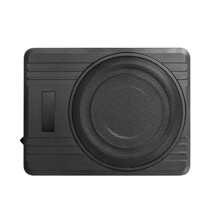 10-Inch Underseat Car Subwoofer, 300W, Built-In Amp
