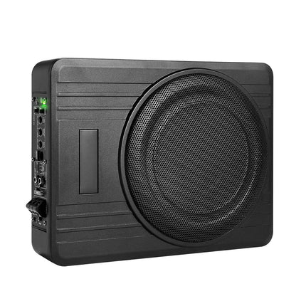 10-Inch Underseat Car Subwoofer, 300W, Built-In Amp
