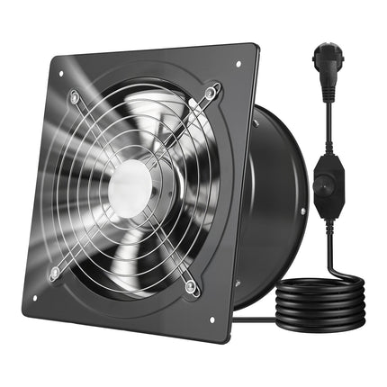 10-Inch Wall Mount Exhaust Fan, 988 CFM, Speed Control