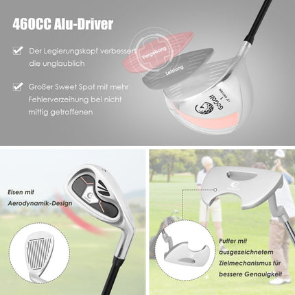 10 Piece Complete Golf Set Golf Club Set for Women Perfect Golf Gift Pink