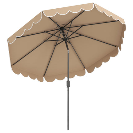 Umbrelă de terasă de 3 metri, înclinare cu buton, manivelă, ventilată