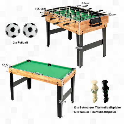 Masă multi-jocuri 10 în 1: Foosball, Hochei, Biliard