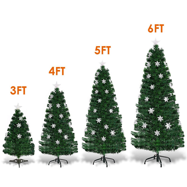 120 cm Artificial Christmas Tree with LED Fiber Optics