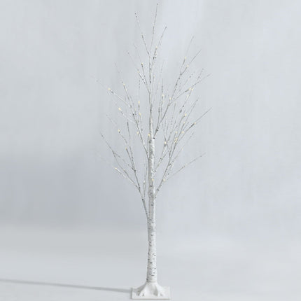 Mesteacăn LED de 120 cm cu 48 de lumini albe calde