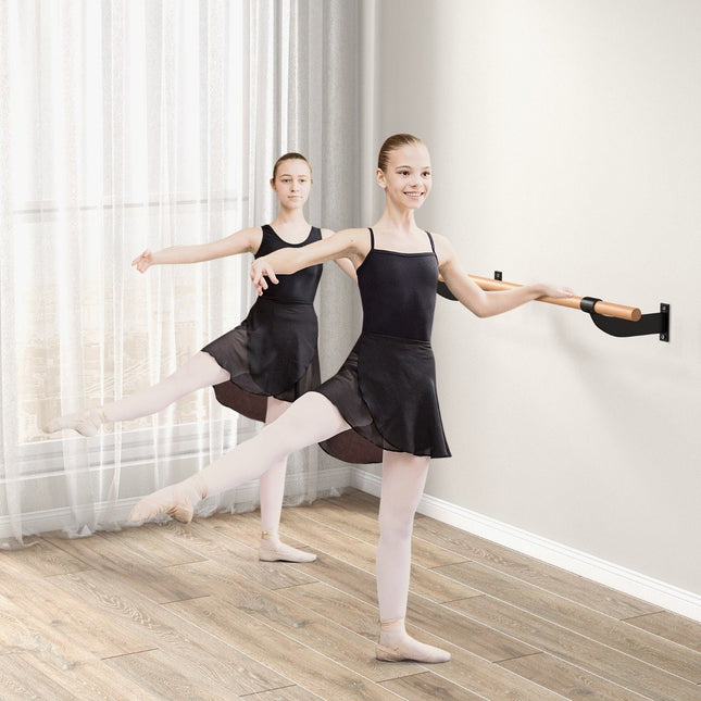 Bar de dans lung de 120 cm Bar de balet montat pe perete Echipament de balet Bar de fitness cu inaltime fixa