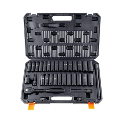1/2-Inch Drive Impact Socket Set, 33-Piece SAE/Metric