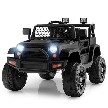 Vehicul pentru copii acționat cu baterii de 12V Vehicul pentru copii electric cu telecomandă Negru