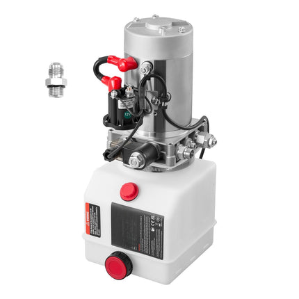 12V Dump Trailer Hydraulic Power Unit, 4-Qt, Single-Acting