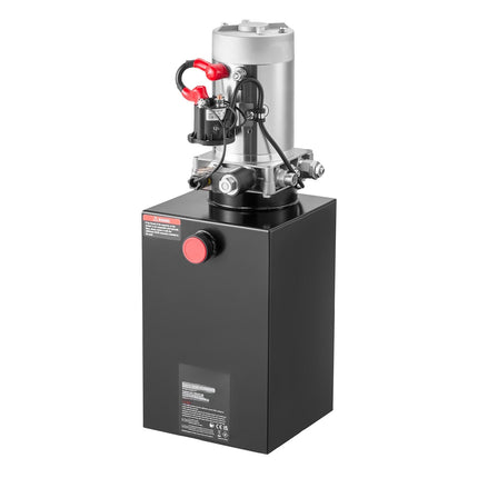 12V Hydraulic Power Unit, 15-Qt Single-Acting Dump Pump