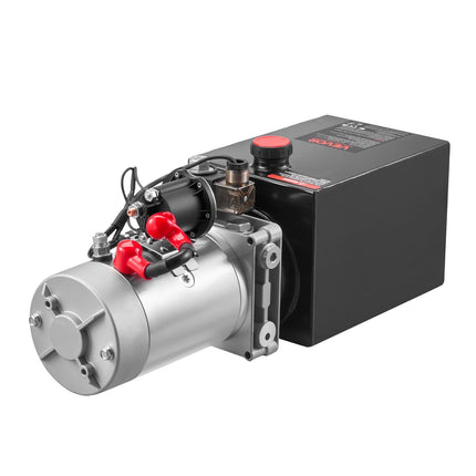 12V Hydraulic Power Unit, Single-Acting, 6-Qt Reservoir