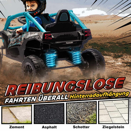 Vehicul electric off-road de 12V pentru copii, telecomandă, LED, albastru