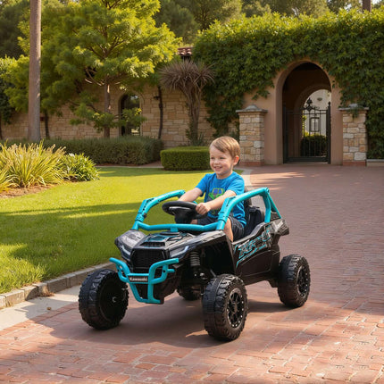 Vehicul electric off-road de 12V pentru copii, telecomandă, LED, albastru