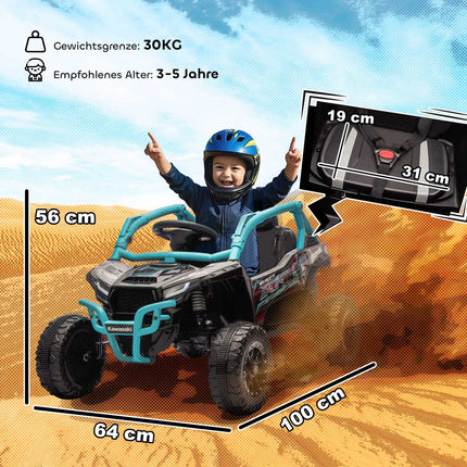 Vehicul electric off-road de 12V pentru copii, telecomandă, LED, albastru