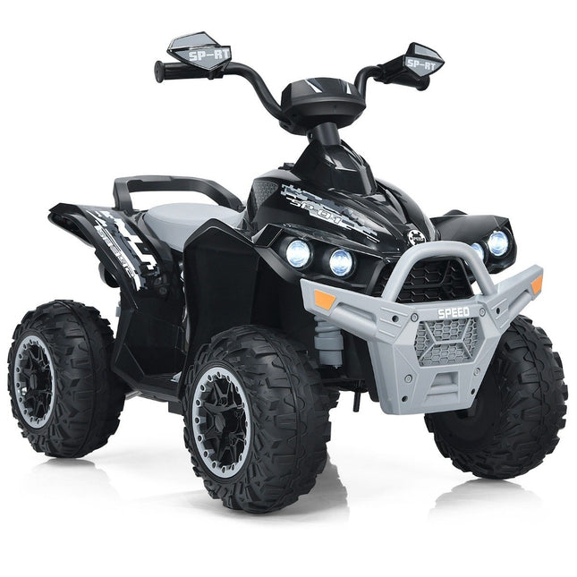 Quad electric pentru copii de 12 V cu muzică, claxon, lumini LED