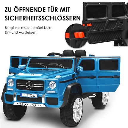 Jeep cu licență de 12 V Mercedes-Benz Maybach alimentat cu baterii cu suspensie 115 x 67 x 57 cm Albastru