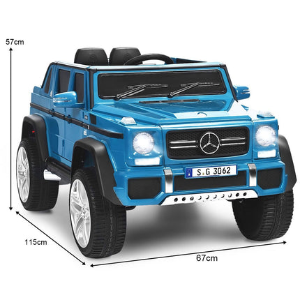 Jeep cu licență de 12 V Mercedes-Benz Maybach alimentat cu baterii cu suspensie 115 x 67 x 57 cm Albastru