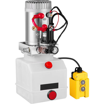 12V Single-Acting Hydraulic Power Unit, 4-Qt Tank, 15Ft Remote