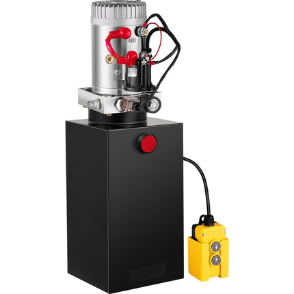 12V Single-Acting Hydraulic Pump, 10-Quart, 15ft Remote