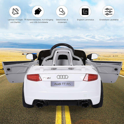 12V children's car with 2 motors and MP3 and music 104 x 63.5 x 45.5 cm white