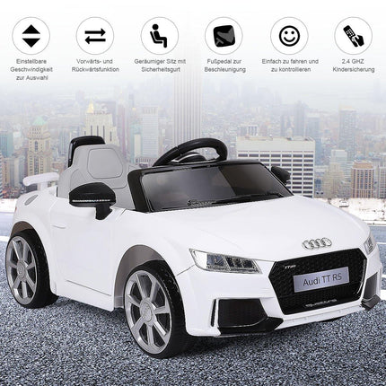 12V children's car with 2 motors and MP3 and music 104 x 63.5 x 45.5 cm white
