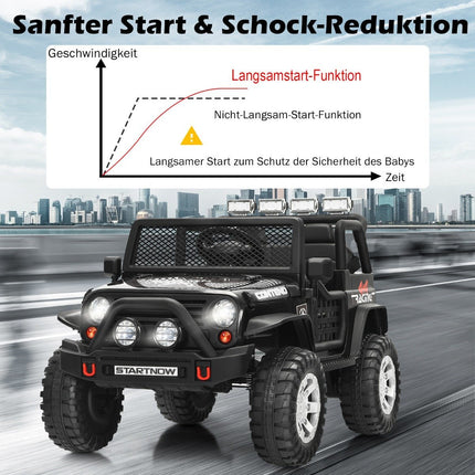 12V children's electric car with remote control &amp; Light &amp; Music Electric Children's Vehicle Black
