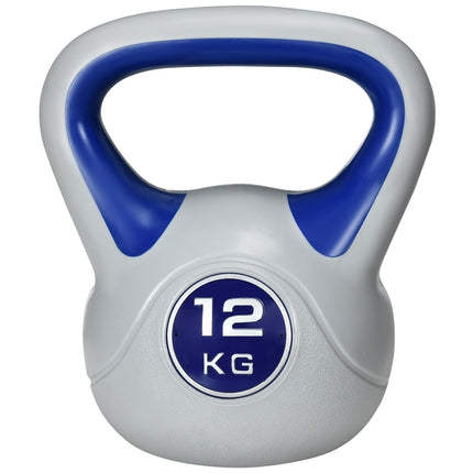Kettlebell 12 kg Kettlebell pentru podea, pentru antrenament de forță și fitness, albastru