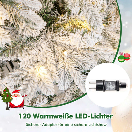 Brad de Crăciun artificial de 135 cm cu lumini LED