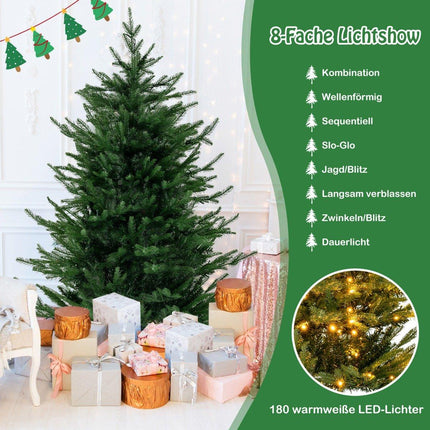 Pom de Crăciun artificial de 136 cm cu 180 de lumini LED