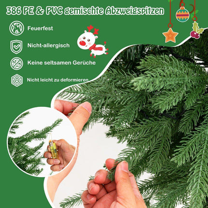 Pom de Crăciun artificial de 136 cm cu 180 de lumini LED