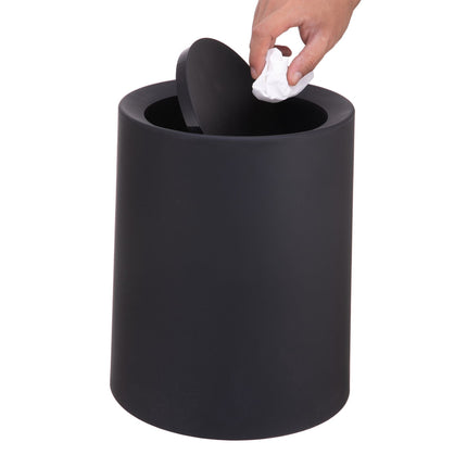 Coș de gunoi din plastic cu capac batant de 13 litri pentru bucătărie sau baie