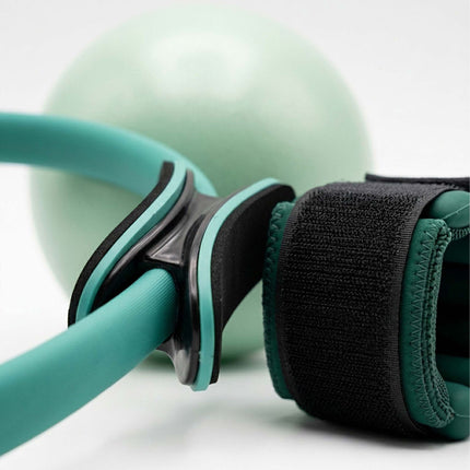 Set Pilates negru cu 13 piese, benzi elastice și greutăți
