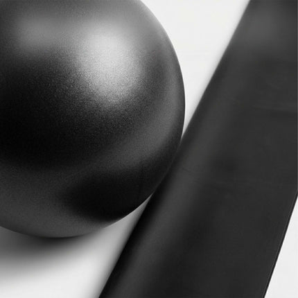 Set Pilates negru cu 13 piese, benzi elastice și greutăți
