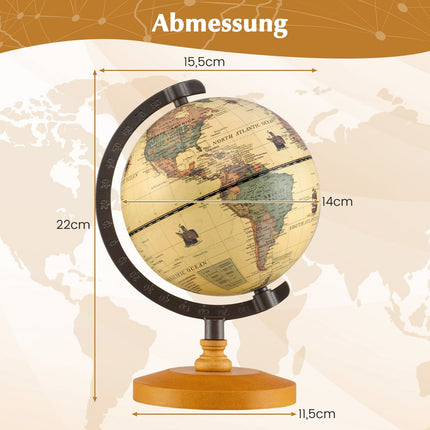 Glob de 14 cm cu suport metalic – Educațional, Geografic
