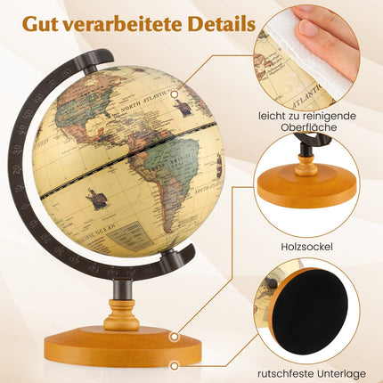 Glob de 14 cm cu suport metalic – Educațional, Geografic