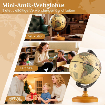 Glob de 14 cm cu suport metalic – Educațional, Geografic