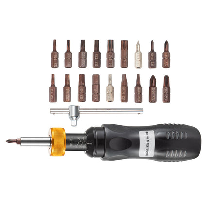 1/4 in Drive Torque Screwdriver Set, 10-50 in-lb, 18 Bits