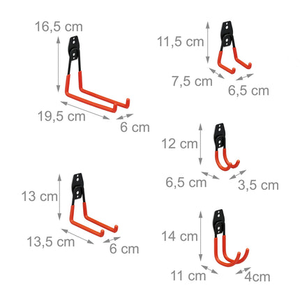 Set de cârlige de perete din 14 piese