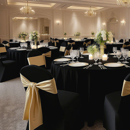 150-Pack Black Stretch Chair Covers, Polyester Spandex