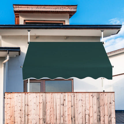 Copertina de balcon reglabilă, rezistentă la UV, 150 cm, verde