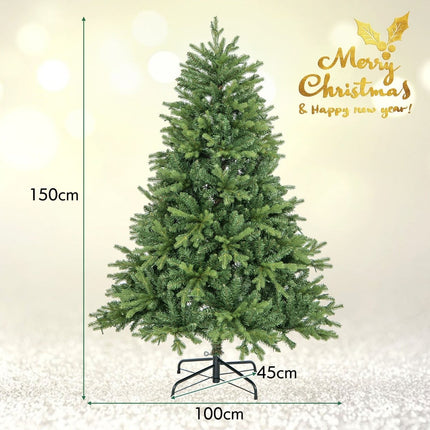 Brad de Crăciun artificial de 150 cm cu lumini LED, 11 moduri de iluminare