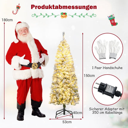 Brad de Crăciun artificial de 150 cm cu lumini LED