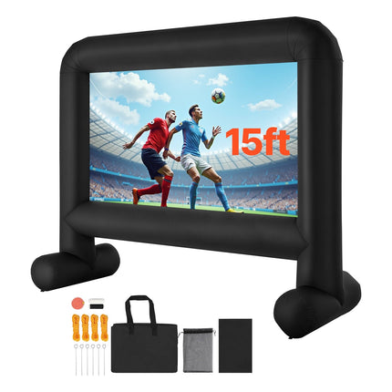 15 Ft Inflatable Movie Screen – 16:9 Washable 600D