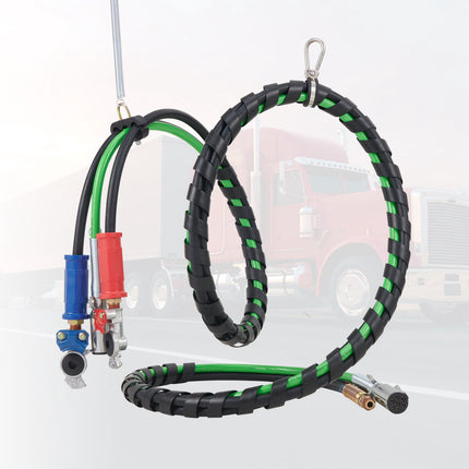 15 Ft Semi Truck 3-in-1 Air Lines Kit, 7-Way ABS