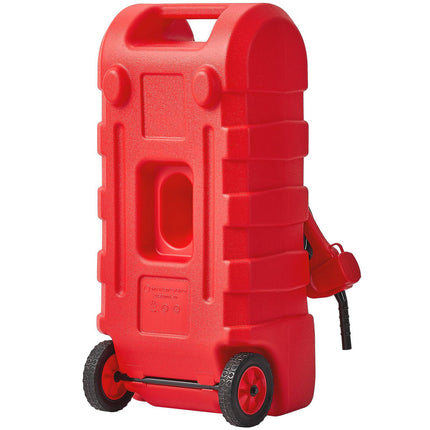 15-Gallon Fuel Caddy With Wheels, Hand Pump, 10 ft Hose