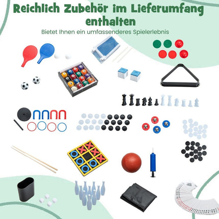 Set de masă multi-joc 15 în 1 cu foosball, biliard, hochei