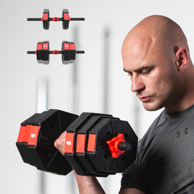 Set de gantere și gantere compozit de 15 kg